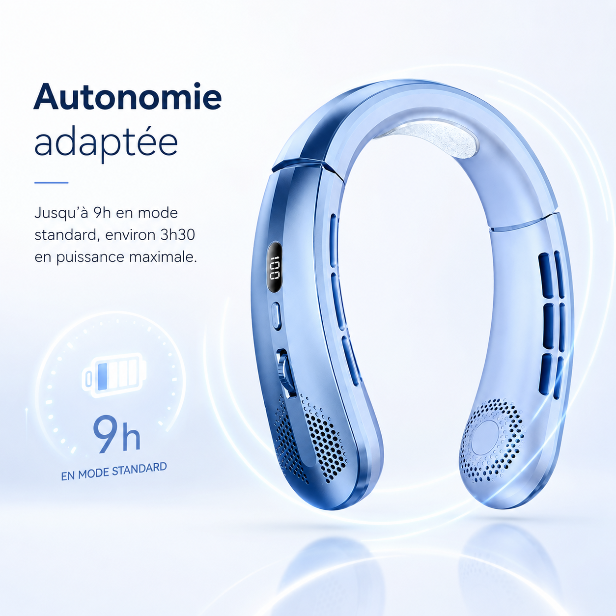 Vela Air Flow — Ventilateur de cou mains libres
