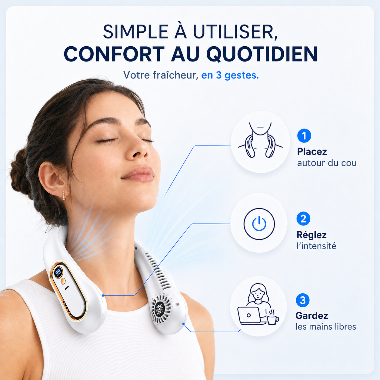 Vela Air Signature — Ventilateur de cou mains libres